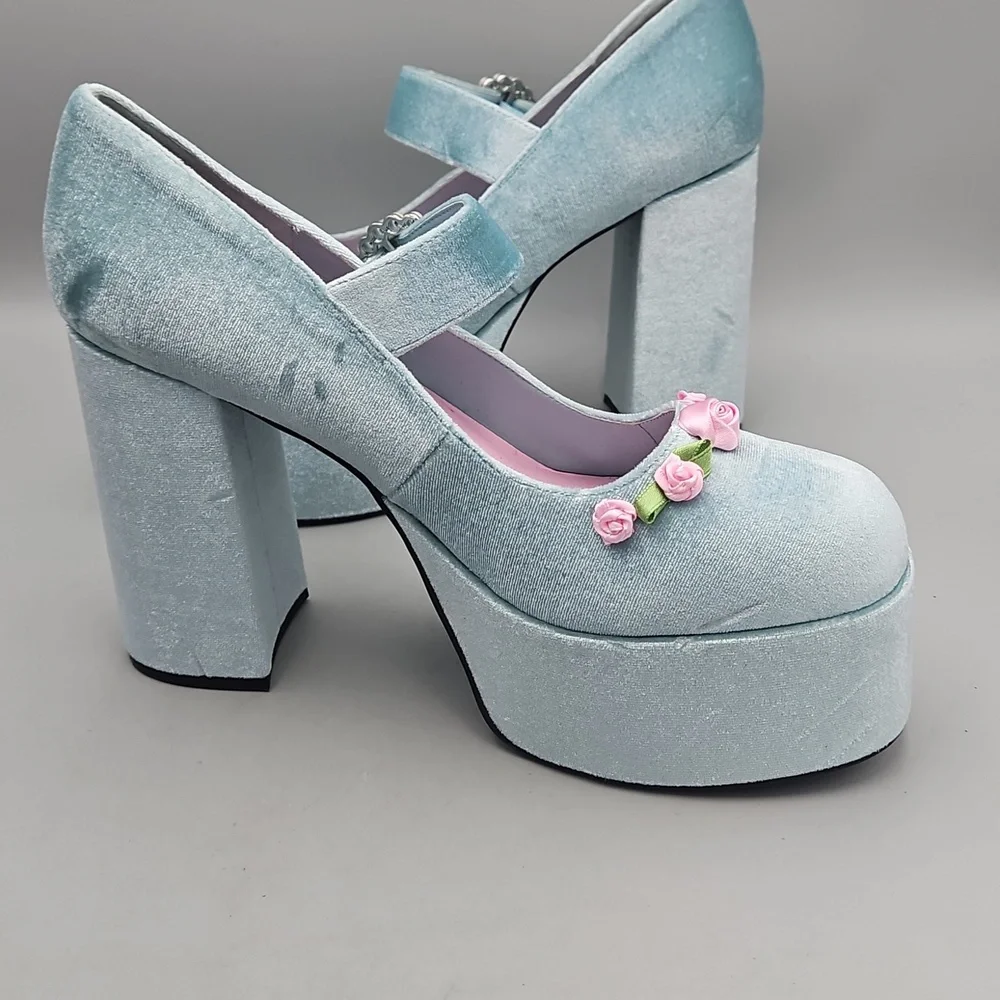 Dolls Kill Sugar Thrillz So This Is Love Platform Mary Jane’s Women 11 Sold Out! - Picture 5 of 12